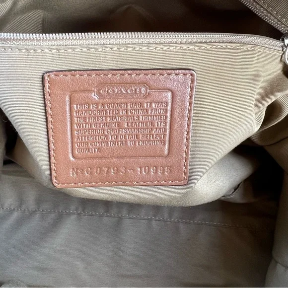 Coach Signature Brown and Tan Handbag - Picture 7 of 9
